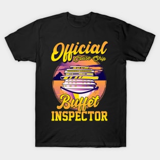 Funny Official Cruise Ship Buffet Inspector Pun T-Shirt